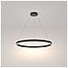 Lampadario A Sospensione Moderno Rim Alluminio Nero 1 Luce Led 51w - Foto miniatura 4