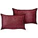Set Di 2 Cuscini Zinnia Velluto A Coste 47 X 27 Cm Bordeaux Tinta Unita - Foto miniatura 5