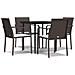 Set Pranzo da Giardino 5pz con Cuscini in Polyrattan e Acciaio - Foto miniatura 1