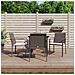 Set Pranzo da Giardino 5pz con Cuscini in Polyrattan e Acciaio - Foto miniatura 5