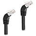 Cavo di rete RJ45 Cat. 6A S /FTP da 45° angolato verso il basso 0,5 m nero - Foto miniatura 1