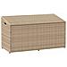 Baule da Giardino Beige 110x50x58 cm Polyrattan - Foto miniatura 1