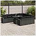 Set Divani Da Giardino 11 Pz Con Cuscini In Polyrattan Nero - Foto miniatura 1