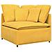 Divano Modulare Con Poggiapiedi E Cuscini Giallo Chiaro - Foto miniatura 3