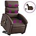 Poltrona Alzapersona Elettrica Reclinabile Marrone Similpelle - Foto miniatura 1