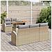 Set di Divani da Giardino  da 6 pezzi con Cuscini Beige in Rattan Poly, Divano da Giardino  per 2 Persone con Ripostiglio e Cuscini Beige in Rattan Poly - Foto miniatura 3