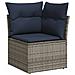 Set Divani da Giardino 10 pz con Cuscini Grigio in Polyrattan - Foto miniatura 4