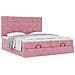 Struttura Letto Pouf con Materassi Rosa 180x200 cm Velluto - Foto miniatura 5