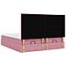 Struttura Letto Pouf con Materassi Rosa 180x200 cm Velluto - Foto miniatura 9
