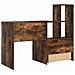 Scrivania Rovere fumo 131.5 x 50 x 106.5 cm Legno multistrato - Foto miniatura 8