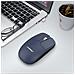 Mouse Wireless 2.4g + Bluetooth Dual Mode, Click Silenzioso, Rotella Di Scorrimento In Metallo Blue - Foto miniatura 3