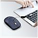 Mouse Wireless 2.4g + Bluetooth Dual Mode, Click Silenzioso, Rotella Di Scorrimento In Metallo Blue - Foto miniatura 4