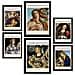 Set Di 6 Stampe Collezione Di Opere D'arte Di Sandro Boticelli Quadri Decorativi Per Il Tuo Soggiorno Stampe Artistiche Da Parete Per La Casa A3 & A4 Cornice Nera - Foto miniatura 1
