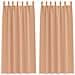 Tende con tende 2 pcs Marrone chiaro 225x140cm Poliestere - Foto miniatura 1