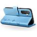 Custodia A Portafoglio Per Galaxy A26 Premium Design Fiori Farfalla, Blu Chiaro - Foto miniatura 2