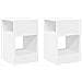 Tavolino 2 pcs Bianco 30,5 x 30 x 45 cm Legno multistrato - Foto miniatura 1