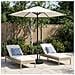 Ombrello da giardino 230 x 230 cm Poliestere Rettangolare Crema - Foto miniatura 2