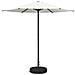 Ombrello da giardino 230 x 230 cm Poliestere Rettangolare Crema - Foto miniatura 1