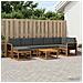 Set di divani da esterno 8 pcs Naturale e Antracite Poliestere - Foto miniatura 2