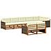 Set di divani da esterno con cuscino 8 pcs Naturale e Crema - Foto miniatura 1
