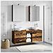 Set di Armadi da Bagno 5 pcs Legno antico 50 x 14,5 x 70 cm - Foto miniatura 4