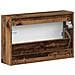 Mobiletto per Scarpe da Muro HOORN 71 x 17 x 43 cm Legno antico - Foto miniatura 6