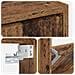 Mobiletto per Scarpe da Muro HOORN 71 x 17 x 43 cm Legno antico - Foto miniatura 7