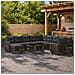 Set Divano da Giardino 12 pz Grigio e Grigio Scuro polyrattan - Foto miniatura 10