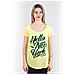 T-shirt Donna Light Jersey Giallo Verde M - Foto miniatura 1