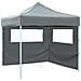 Tendone Per Feste Pieghevole Pop-up Con 2 Pareti 3x3m Antracite - Foto miniatura 1