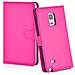Custodia Compatibile Con Samsung Galaxy Note Edge In Rosa Vivo - Coperchio Protettiva Con Chiusura Magnetica, Funzione Stand E Tasca Per Le Carte - Foto miniatura 4