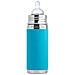 Bottiglia Pura Isolato In Acciaio Inox Con Silicone (plastica Capezzolo Libero Atossici, Certificato, Senza Bpa), Aqua ' - Foto miniatura 1