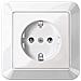 Schuko-steckdose 16a Meg2301-1019 Thermoplast Polar-ws M. abdeckplatte Meg2 Meg2301-1019 (meg2301-1019)  - Foto miniatura 1