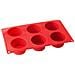 Stampo 6 Muffin Dr Oetker Cameo, In Silicone Rosso - Foto miniatura 1
