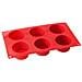 Stampo 6 Muffin Dr Oetker Cameo, In Silicone Rosso - Foto miniatura 2