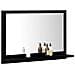 Specchio da Bagno Nero 60x10,5x37 cm in Legno Multistrato - Foto miniatura 3