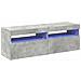 Mobili Porta TV con Luci LED 2 pz Grigio Cemento 60x35 cm - Foto miniatura 2