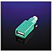 PS / 2 to USB Adapter, Mouse green, Verde, 12 x 20 x 30 mm - Foto miniatura 1
