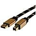 GOLD USB 2.0 Cable, Type A-B 3.0 m, Oro, 3 mm - Foto miniatura 2