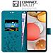 Custodia Compatibile Con Samsung Galaxy A42 / M42 In Blu Fiore - Coperchio Protettivo In Design Floreale Con Chiusura Magnetica, Funzione Stand E Slot Per Carte - Foto miniatura 3