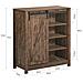 Credenza Con Anta Scorrevole, Scarpiera Con Porta Fienile, Mobile Da Ingresso, Armadio Multifunzionale, Fsb59-n - Foto miniatura 2