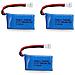 3 Pezzi Batterie Lipo Ricaricabili 3.7v, 380mah Per Rc Droni Quadricotteri Hubsan X4 H107l H107c H107d H107 V252 Jxd 385 - Foto miniatura 1