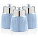 Swka1024bln Retro Set Di 3 Barattoli Cucina Da 1,2 L, Ermetico Té, Spezie, Design Vintage Blu - Foto miniatura 3