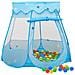 Tenda Da Gioco Per Bambini Blu Con 250 Palline 102x102x82 Cm - Foto miniatura 1