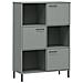 Libreria Con Gambe Metallo Grigio 90x35x128,5 Cm Massello Oslo - Foto miniatura 2