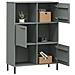 Libreria Con Gambe Metallo Grigio 90x35x128,5 Cm Massello Oslo - Foto miniatura 3