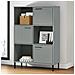 Libreria Con Gambe Metallo Grigio 90x35x128,5 Cm Massello Oslo - Foto miniatura 1