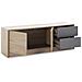 Mobile Tv Panama 2 Cassetti 2 Porte, Color Legno E Grigio, 136 Cm (larghezza) 40 Cm (profonditá) 51 Cm (altezza) - Foto miniatura 2