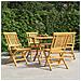 Sedie Da Giardino Pieghevoli 4pz 47x63x90cm Legno Massello Teak - Foto miniatura 1