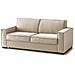 Divano Letto Addolorata, Divano A 3 Posti, 100% Made In Italy, Sofà Soggiorno Con Apertura Girevole, In Tessuto Imbottito, Con Braccioli Slim, Cm 200x95h90, Beige - Foto miniatura 2